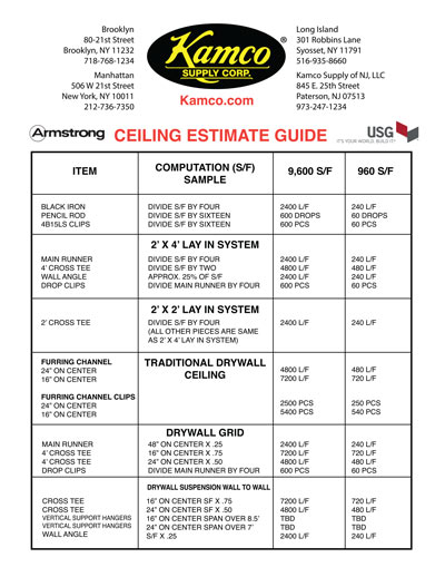 Kamco Products Line Card